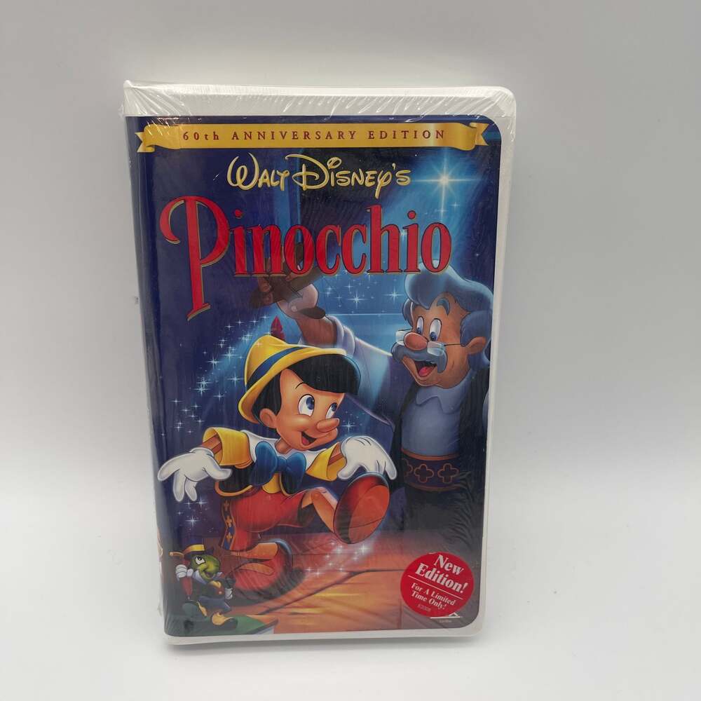 Walt‎ Disney's Pinocchio 60th Anniversary Edition VHS Factory Sealed